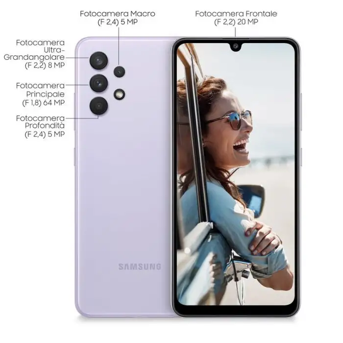 Samsung Galaxy A32 128GB Display 6.4” FHD+ Super AMOLED Awesome Violet , 135234 , Immagine 4