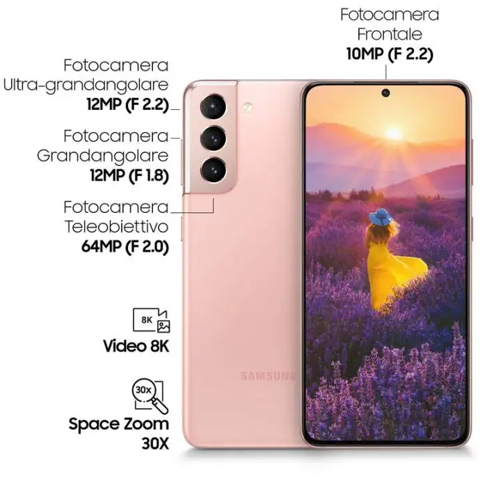 Samsung Galaxy S21 5G 256 GB Display 6.2&quot; Dynamic AMOLED 2X Phantom Pink , 134107 , Immagine 5