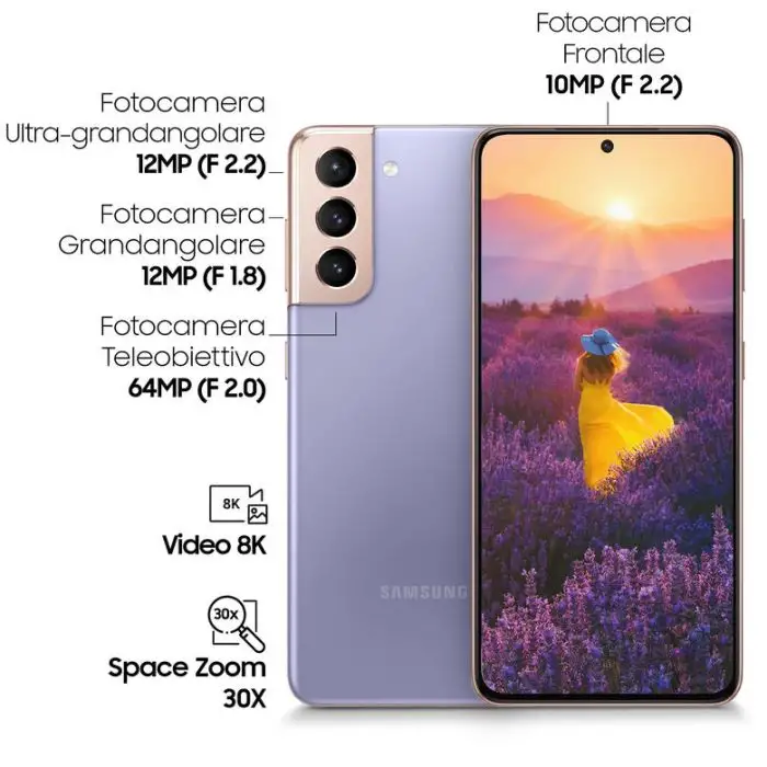 Samsung Galaxy S21 5G 128 GB Display 6.2&quot; Dynamic AMOLED 2X Phantom Violet , 134115 , Immagine 5