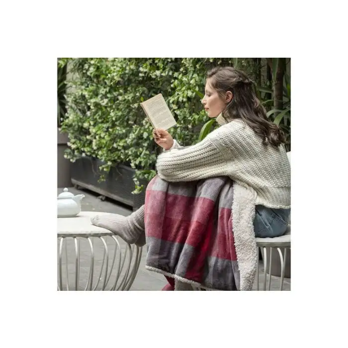 Imetec 16678 coperta/cuscino elettrico Coperta elettrica 150 W Grigio, Rosso, Bianco Tessuto, Felpato, Velluto , 125704 , Immagine 7