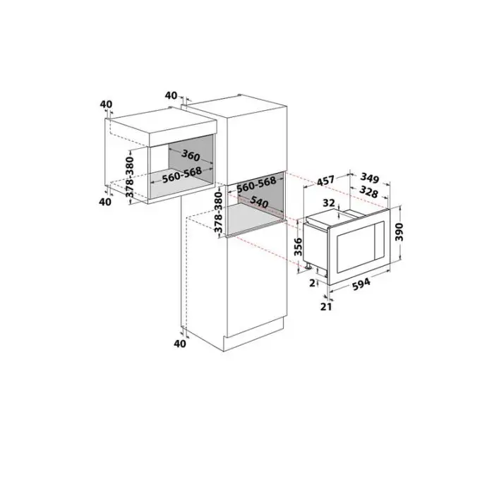 Hotpoint MF20S IX HA Microonde a Incasso 20 L 800 W Acciaio inossidabile , 147011 , Immagine 9