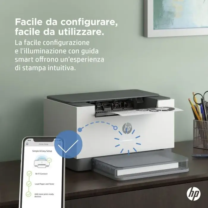 HP LaserJet Stampante M209dw, Bianco e nero, Stampante per Abitazioni e piccoli uffici, Stampa, Stampa fronte/retro, dimensioni compatte, risparmio energetico, Wi-Fi dual band , 145409 , Immagine 13