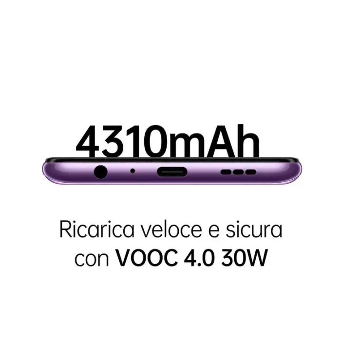 OPPO A94 5G A94 Smartphone 5G, 173g, Display 6.43&quot; FHD+ AMOLED, 4 Fotocamere 48MP, RAM 8GB ESPANDIBILE FINO A 13GB+ROM 128GB, Batteria 4310mAh, Ricarica VOOC 30W, Dual Sim, [Versione Italian , 135389 , Immagine 4