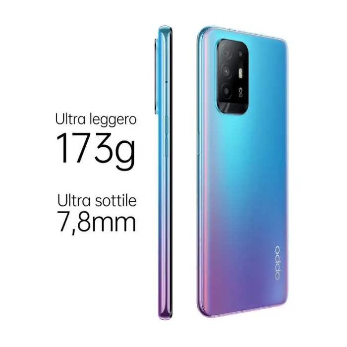 OPPO A94 5G A94 Smartphone 5G, 173g, Display 6.43&quot; FHD+ AMOLED, 4 Fotocamere 48MP, RAM 8GB ESPANDIBILE FINO A 13GB+ROM 128GB, Batteria 4310mAh, Ricarica VOOC 30W, Dual Sim, [Versione Italian , 135389 , Immagine 5