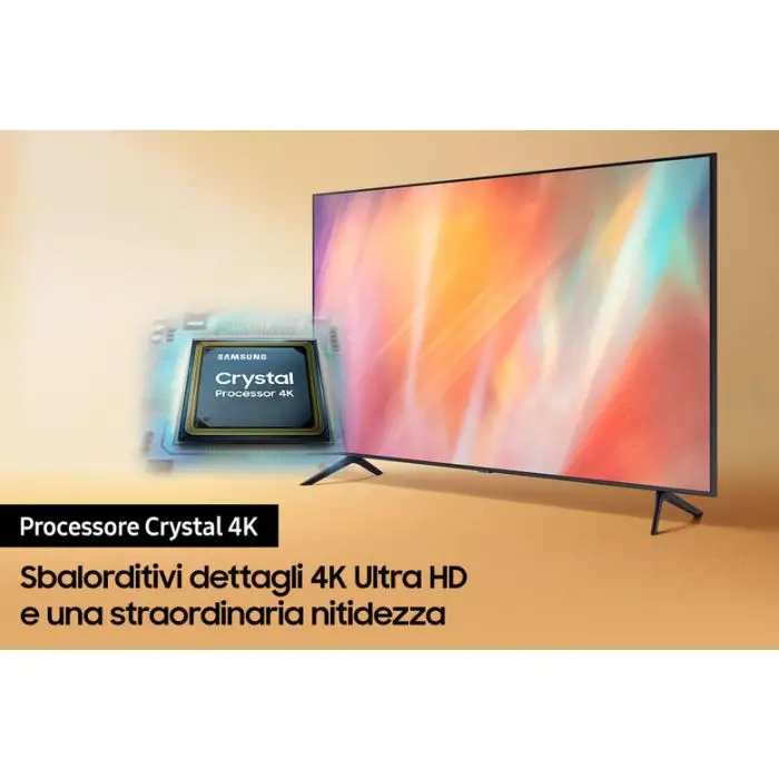 Samsung TV Crystal UHD 4K 50” UE50AU7170 Smart TV Wi-Fi Titan Gray 2021 , 135559 , Immagine 3