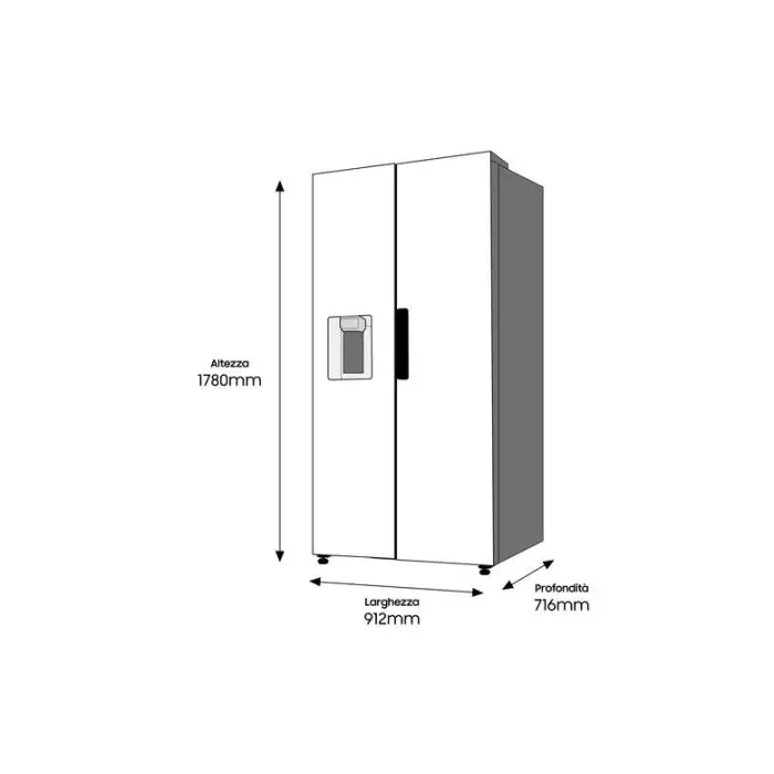 Samsung RS66A8101SL frigorifero side-by-side Incasso/libero E Acciaio inossidabile , 141519 , Immagine 11