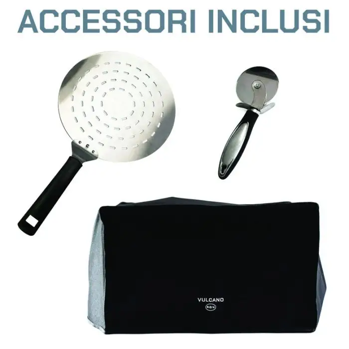 R.G.V. Forno Pizza Vulcano 33cm Piatto Girevole 450 Gradi Touchscreen Silver/nero  , 154467 , Immagine 7