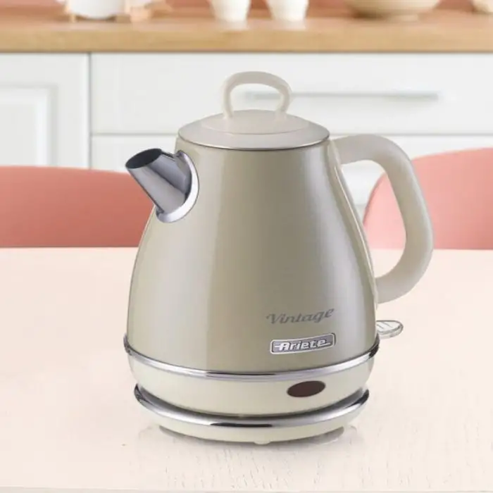 Ariete 2868 Bollitore Elettrico Vintage 1 Litro - Infusi, Tè e Tisane - Autospegnimento - Acciaio Inox - 1 Litro - 1600 Watt - Beige , 154585 , Immagine 3
