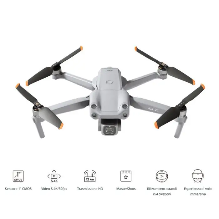 DJI Air 2S Fly More Combo Drone con stabilizzatore a 3 assi video in 5.4K CMOS da 1”, rilevamento ostacoli in 4 direzioni , 138244 , Immagine 2