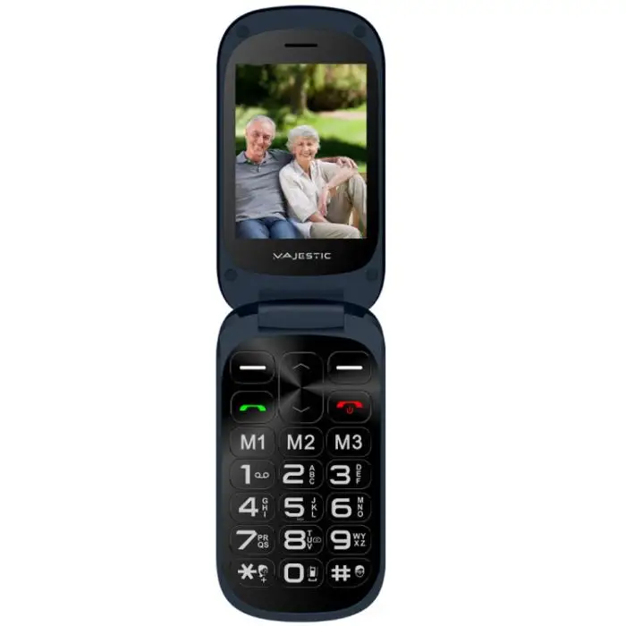 New Majestic TLF-Sileno 52 Flip 7,11 cm (2.8&quot;) 93,6 g Nero Telefono per anziani , 135690 , Immagine 3