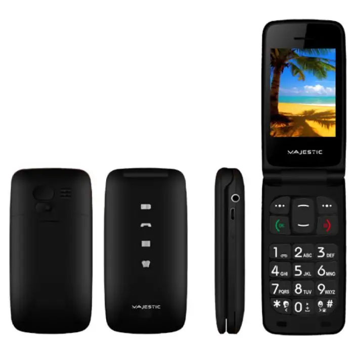 Majestic Telefono Cellulare a Conchiglia 1.77 Bluetooth Blu