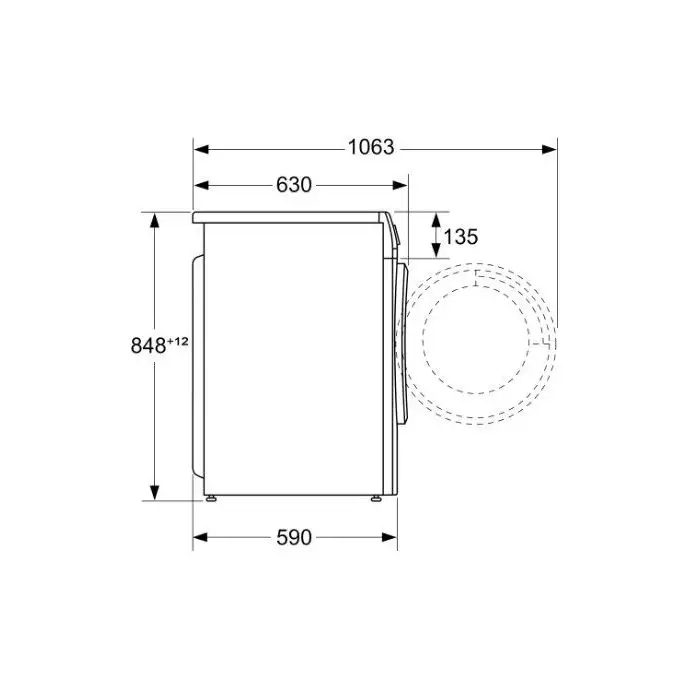 Bosch Serie 4 WNA13400IT lavasciuga Libera installazione Caricamento frontale Bianco E , 136055 , Immagine 8