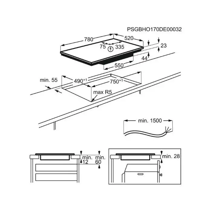 Electrolux LIL83443 Nero Da incasso 78 cm Piano cottura a induzione 4 Fornello(i) , Default Category , 136145 , Immagine 12