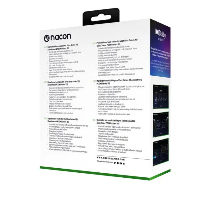NACON Pro Compact Controller Nero USB Gamepad Xbox One, Xbox Series S, Xbox Series X , 137206 , Immagine 13