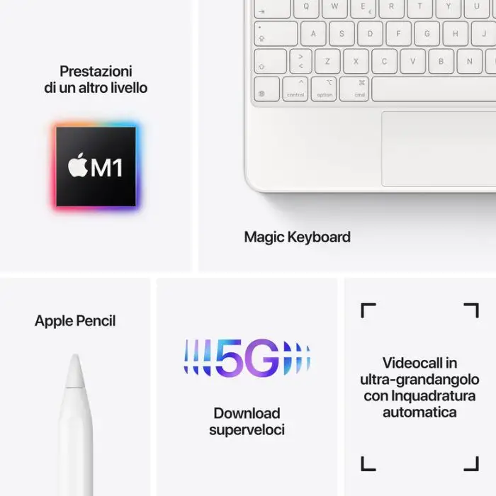 Apple iPad Pro 11&quot; con Chip M1 (terza gen.) Wi-Fi + Cellular 128GB - Grigio siderale , 136471 , Immagine 7