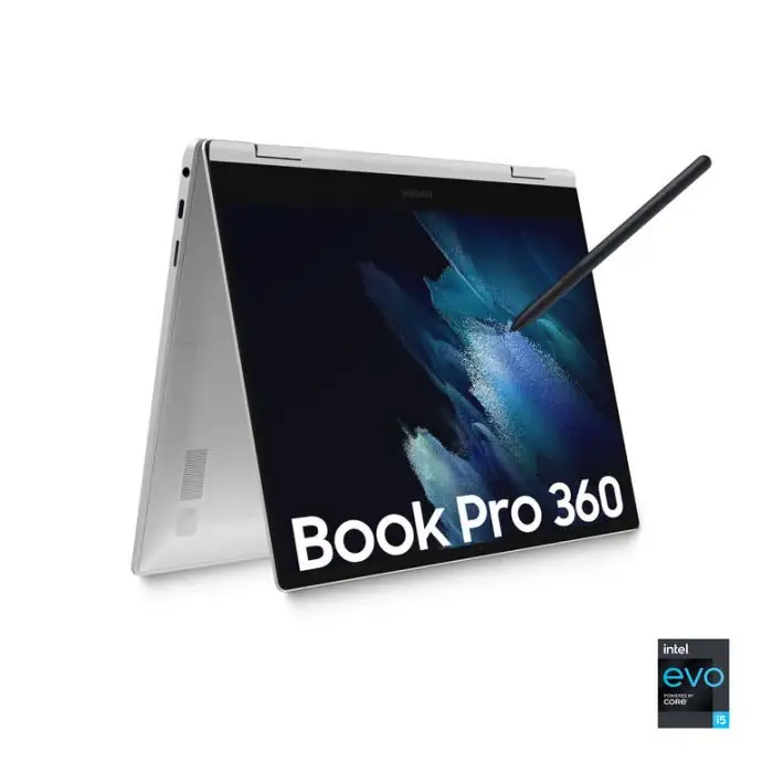 Samsung Galaxy Book Pro 360 , 13.3”, Windows 11 ready, portatile 2-in-1 con S Pen, Intel Core i5 (Intel Evo), 8 GB RAM, 512 GB SSD, Mystic Silver , 136685 , Immagine 2