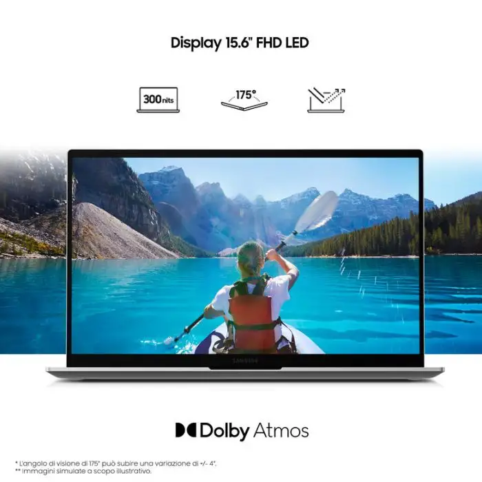 Samsung Galaxy Book , 15.6”, Windows 11 ready, Intel Core i3, 8 GB RAM, 256 GB SSD, Denim Blue , 136689 , Immagine 6
