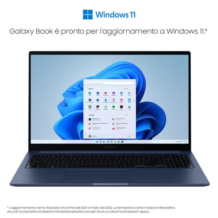 Samsung Galaxy Book , 15.6”, Windows 11 ready, Intel Core i3, 8 GB RAM, 256 GB SSD, Denim Blue , 136689 , Immagine 3