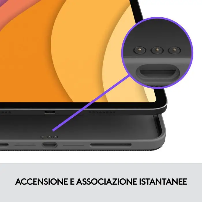 Logitech Combo Touch Custodia con Tastiera per iPad Air (4. gen - 2020) - Tastiera Retroilluminata Rimovibile, Trackpad Click-Anywhere, Smart Connector - Grigio. , 144572 , Immagine 7