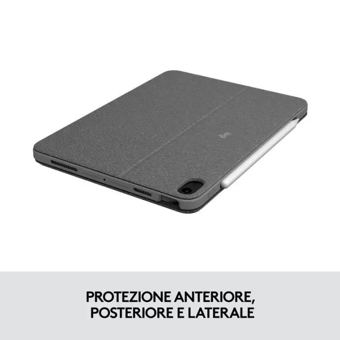 Logitech Combo Touch Custodia con Tastiera per iPad Air (4. gen - 2020) - Tastiera Retroilluminata Rimovibile, Trackpad Click-Anywhere, Smart Connector - Grigio. , 144572 , Immagine 4