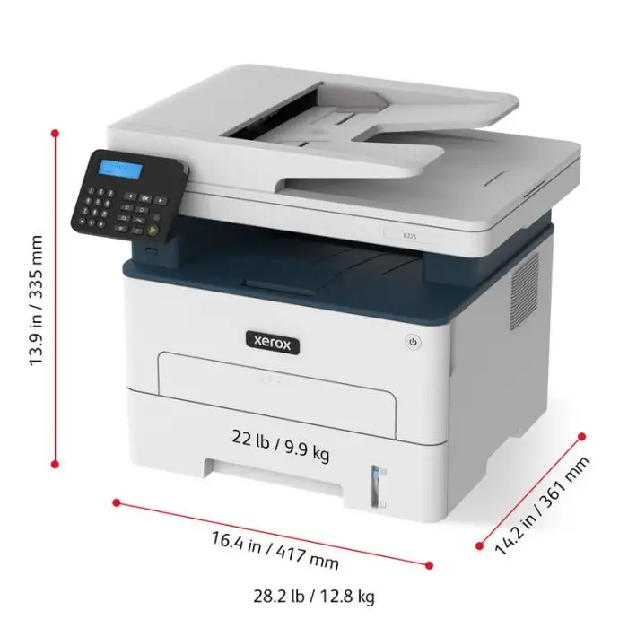 Xerox B225 A4 34 ppm Copia/Stampa/Scansione fronte/retro wireless PS3 PCL5e/6 ADF 2 vassoi Totale 251 fogli , 140325 , Immagine 7
