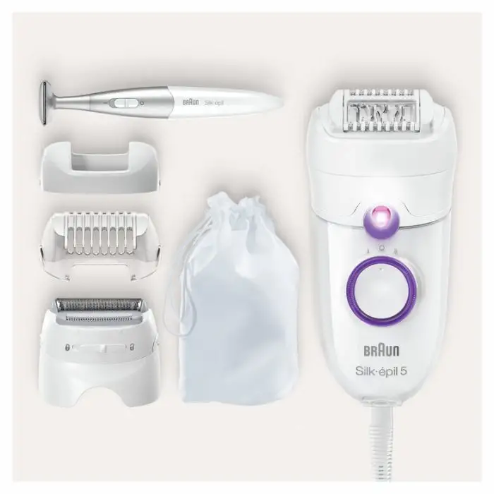 Braun Silk-épil 5 -825 Power Epilatore Donna Primi Utilizzi Delicato Con Filo Senza Interruzioni, Testina Radente, Cappuccio Regolator , 136403 , Immagine 6