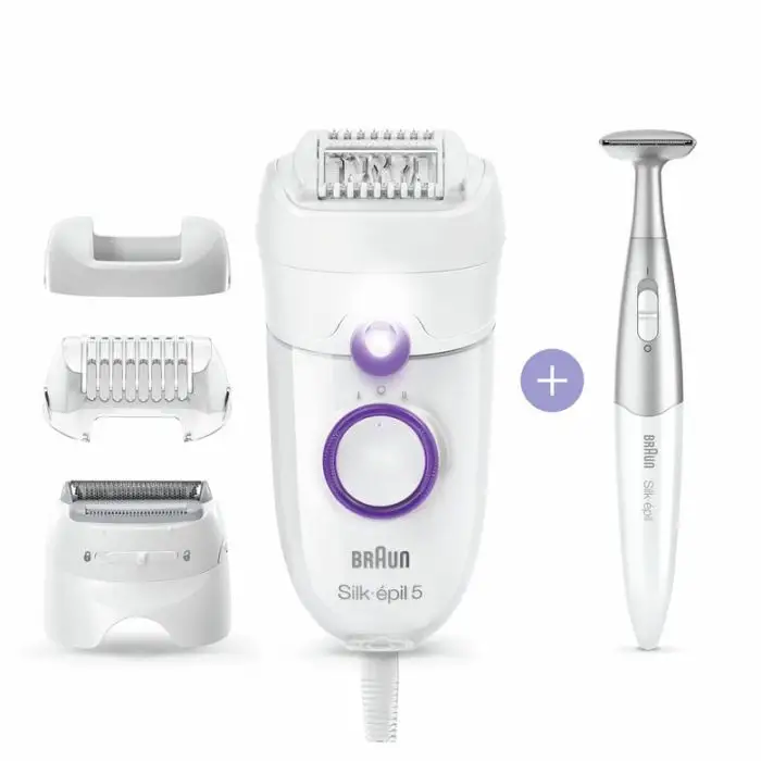 Braun Silk-épil 5 -825 Power Epilatore Donna Primi Utilizzi Delicato Con Filo Senza Interruzioni, Testina Radente, Cappuccio Regolator , 136403 , Immagine 3
