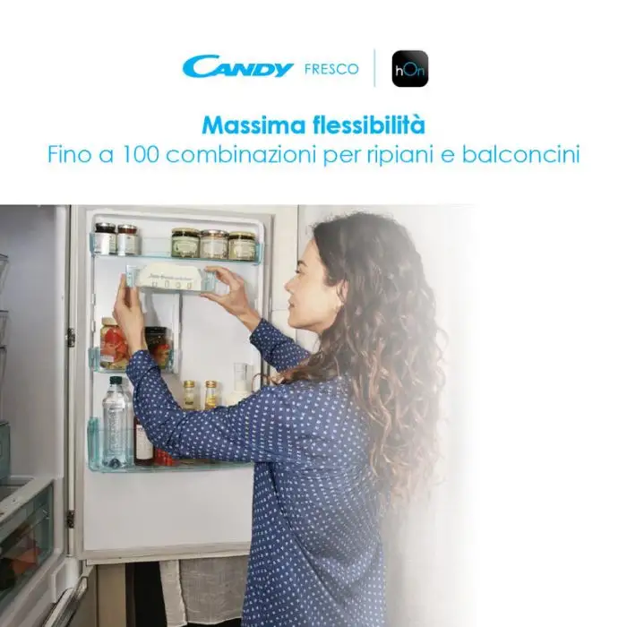 Candy Fresco CCE4T618ES frigorifero con congelatore Libera installazione 341 L E Argento , 143751 , Immagine 8