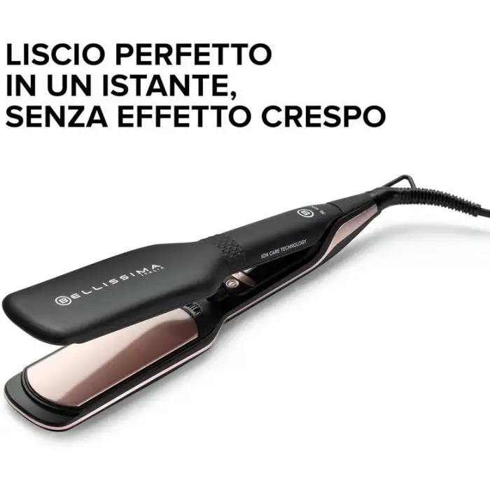 Bellissima Imetec XL ION, piastra lisciante per capelli, piastre larghe, ionizzatore, rivestimento ceramica e cheratina, 5 temperature da 150 a 230°C, riscaldamento rapido, cavo 1,8 m , 154591 , Immagine 2