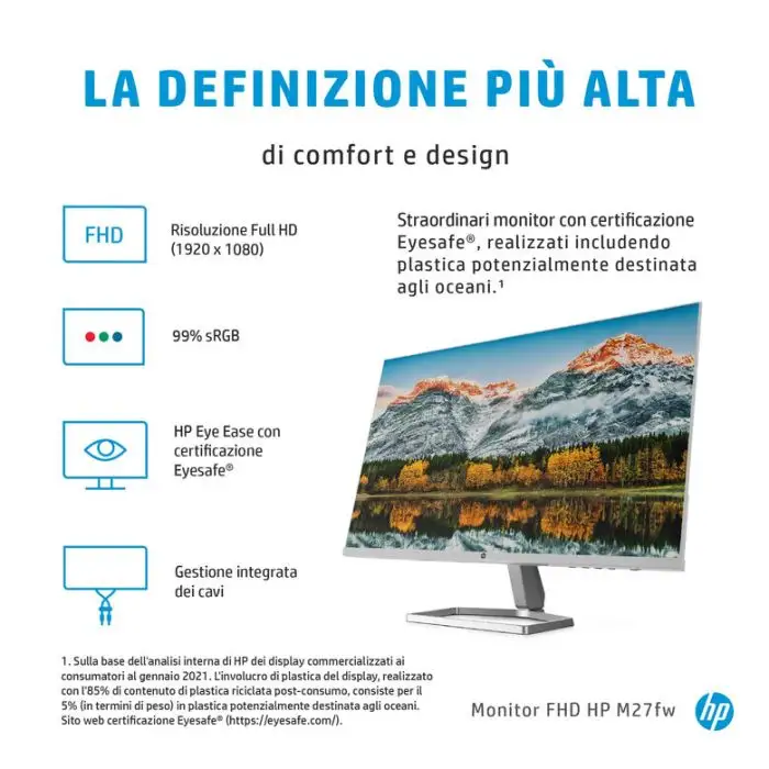 HP Monitor FHD M27fw , 153479 , Immagine 8