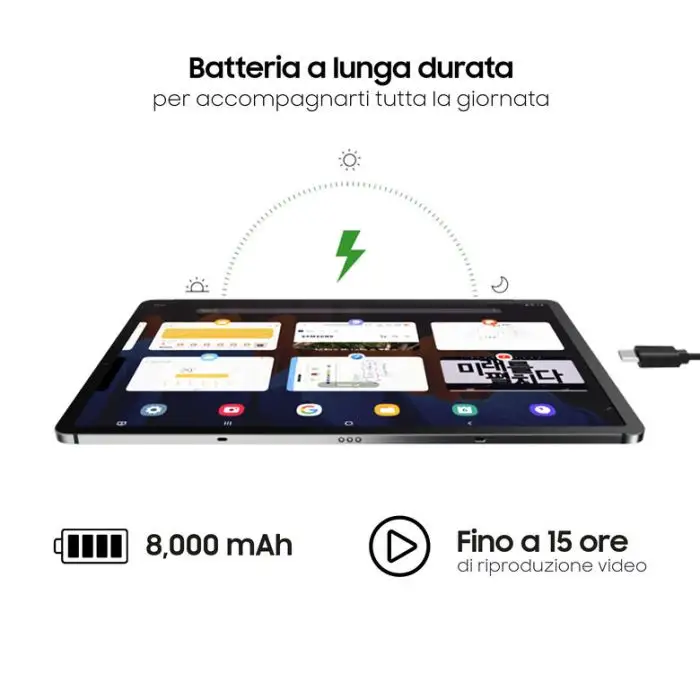 Samsung Galaxy Tab S7 LTE SM-T875NZKAEUE 4G 128 GB 27,9 cm (11&quot;) Qualcomm Snapdragon 6 GB Wi-Fi 6 (802.11ax) Android 11 Nero , 131477 , Immagine 5