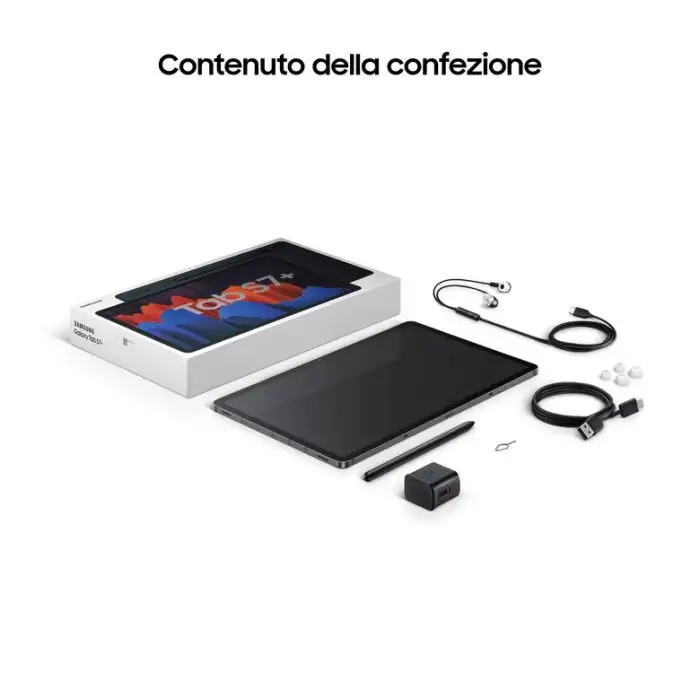 Samsung Galaxy Tab S7+ Wi-Fi SM-T970 128 GB 31,5 cm (12.4&quot;) Qualcomm Snapdragon 6 GB Wi-Fi 6 (802.11ax) Android 11 Nero , 131478 , Immagine 6