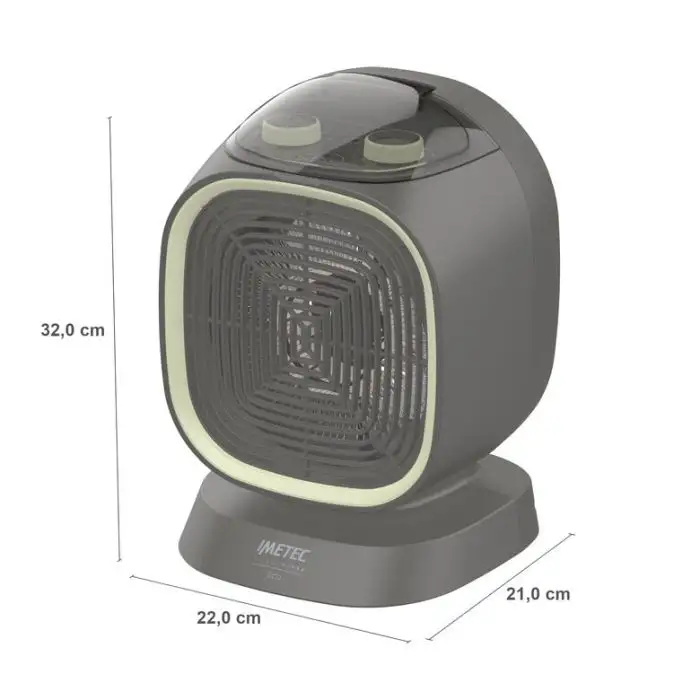Imetec Silent Power Eco Interno Verde, Grigio 2100 W Riscaldatore ambiente elettrico con ventilatore , 138567 , Immagine 8