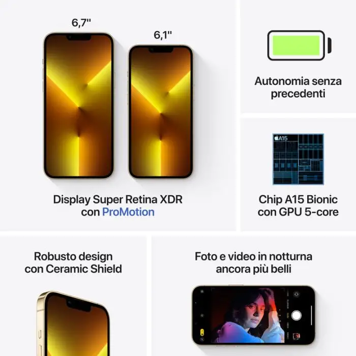 Apple iPhone 13 Pro 256GB Oro , 138516 , Immagine 8