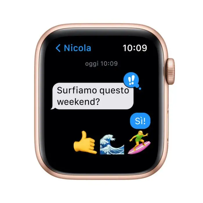 Apple Watch SE GPS + Cellular, 44mm Cassa in Alluminio color Oro con Cinturino Sport Galassia , 139063 , Immagine 6