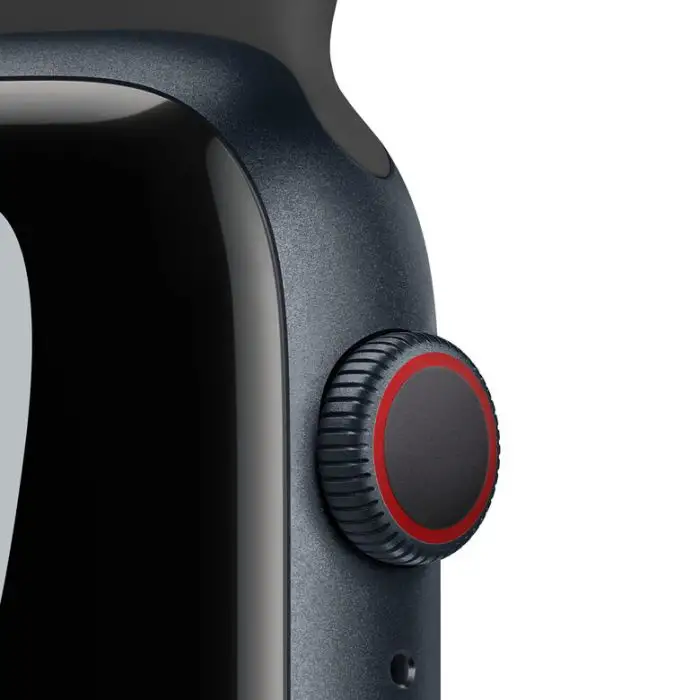 Apple Watch Nike Series 7 GPS + Cellular, 45mm Cassa in Alluminio Mezzanotte con Cinturino Sport Antracite/Nero , 139049 , Immagine 3