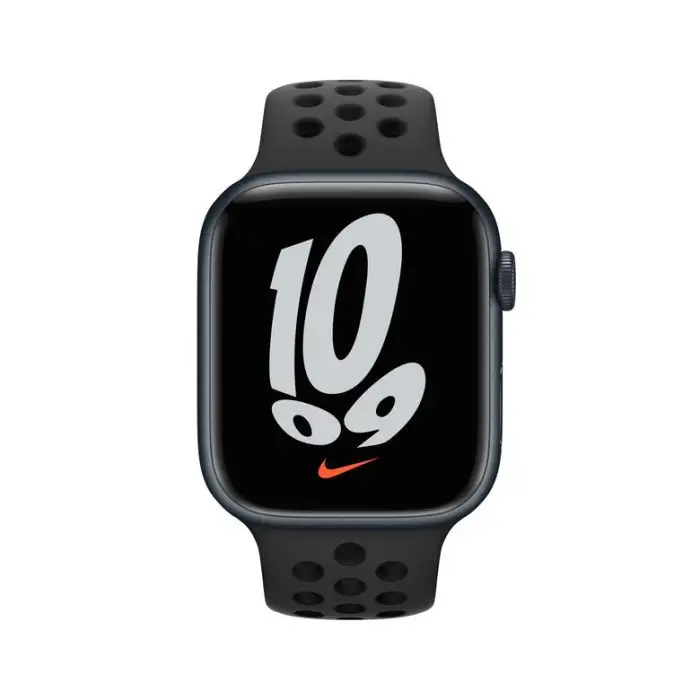 Apple Watch Nike Series 7 GPS + Cellular, 45mm Cassa in Alluminio Mezzanotte con Cinturino Sport Antracite/Nero , 139049 , Immagine 2