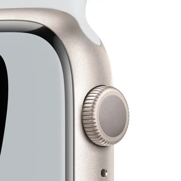 Apple Watch Nike Series 7 GPS, 45mm Cassa in Alluminio Galassia con Cinturino Sport Platino Puro/Nero , 139051 , Immagine 3
