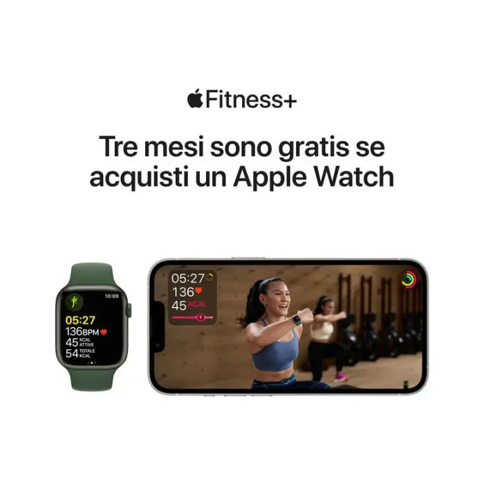 Apple Watch Nike Series 7 GPS, 45mm Cassa in Alluminio Galassia con Cinturino Sport Platino Puro/Nero , 139051 , Immagine 10