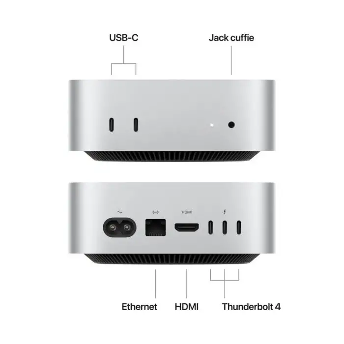 Apple Mac mini - Chip M4 10‑core CPU, 10‑core GPU, 24GB, 512GB SSD , 156439 , Immagine 2
