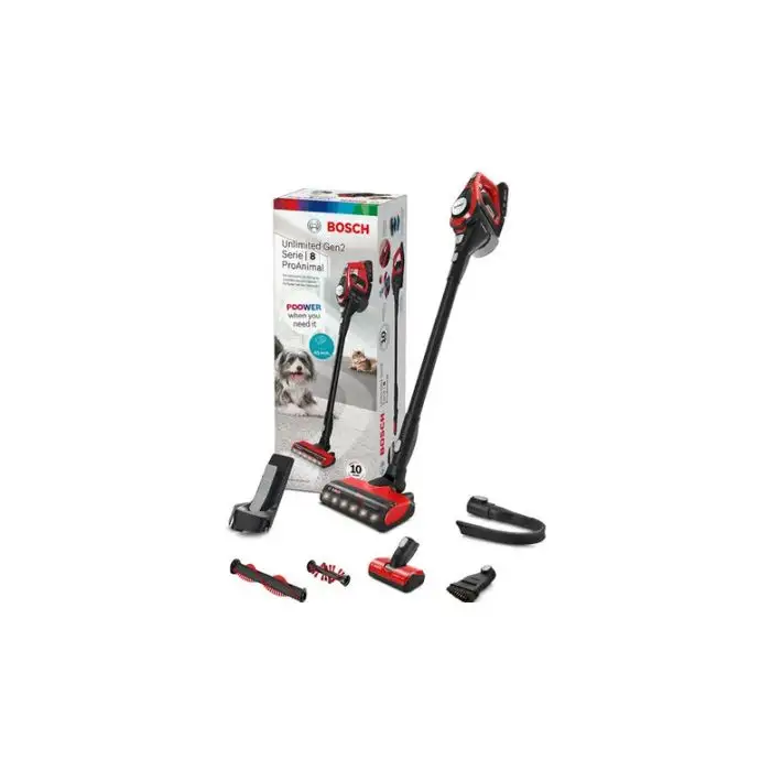 Bosch Serie 8 BBS8214PET aspirapolvere senza filo Nero, Rosso Senza sacchetto , 150528 , Immagine 2