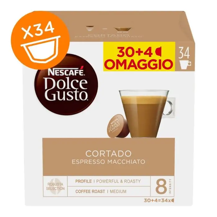 NESCAFE' Nescafe Dolce Gusto Capsule Caffe Roma 30 Pezzi