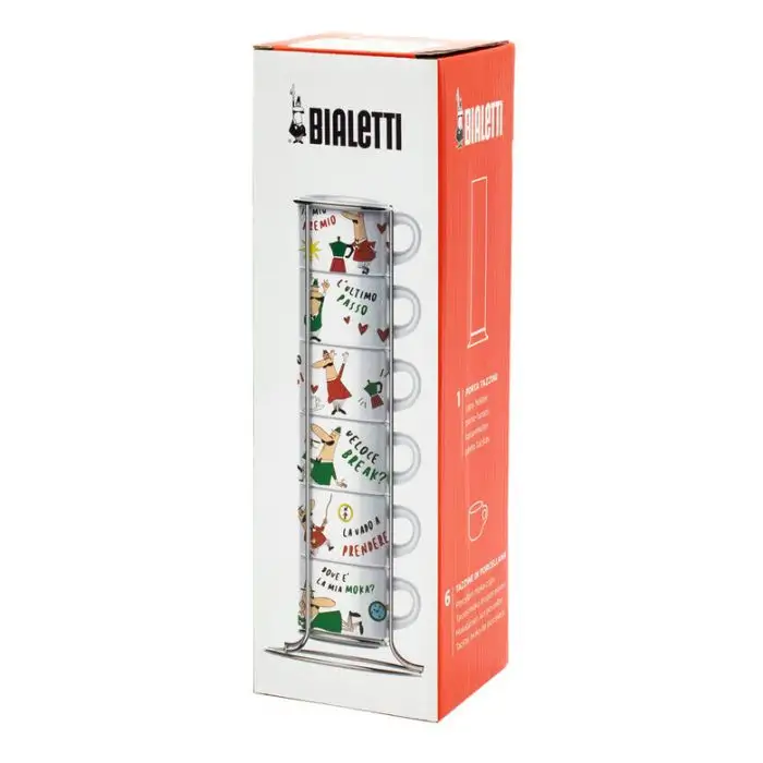 Bialetti L&#039;Omino Italiano tazza Multicolore Espresso 6 pz , 138614 , Immagine 2