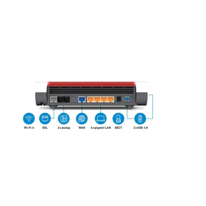 FRITZ!Box 7590 AX router wireless Gigabit Ethernet Dual-band (2.4 GHz/5 GHz) Bianco , 151992 , Immagine 2