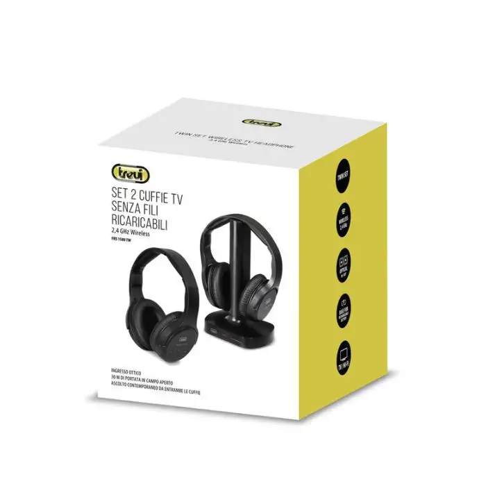 Trevi FRS 1580 TW Cuffie Con cavo e senza cavo A Padiglione TV Nero , 139384 , Immagine 5