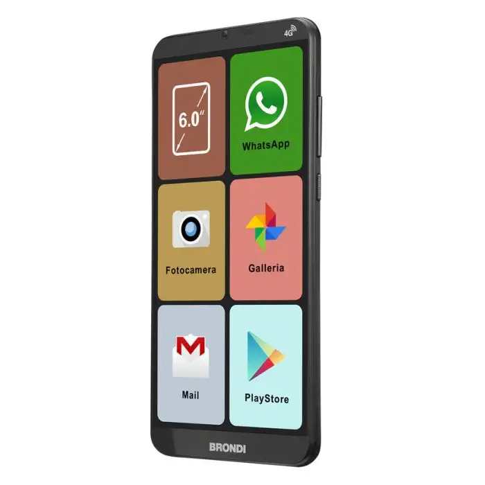 Brondi Amico Smartphone XL 15,2 cm (6&quot;) Doppia SIM Android 11 4G USB tipo-C 2 GB 16 GB 2500 mAh Nero , 139776 , Immagine 4