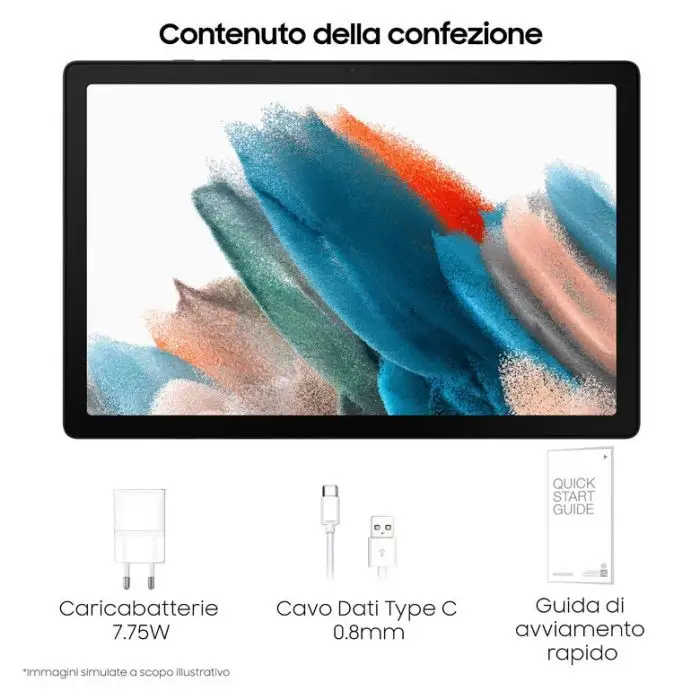 Samsung Galaxy Tab A8 10.5&quot; Wifi, Android 11, RAM 4 GB, 64 GB, Silver , 139922 , Immagine 7