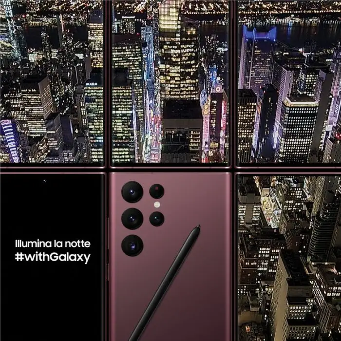 Samsung Galaxy S22 Ultra 5G Display 6.8&#039;&#039; Dynamic AMOLED 2X, 5 fotocamere, RAM 12 GB, 256 GB, 5.000mAh, Burgundy , 140215 , Immagine 4