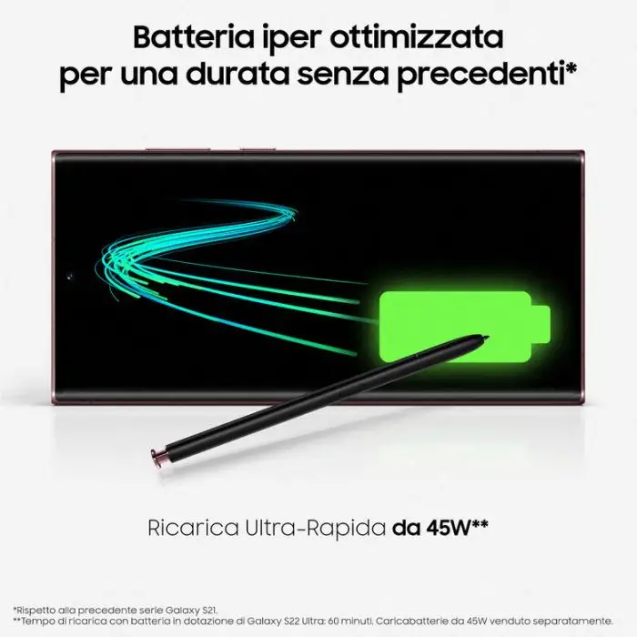 Samsung Galaxy S22 Ultra 5G Display 6.8&#039;&#039; Dynamic AMOLED 2X, 5 fotocamere, RAM 12 GB, 512 GB, 5.000mAh, Green , 140220 , Immagine 6