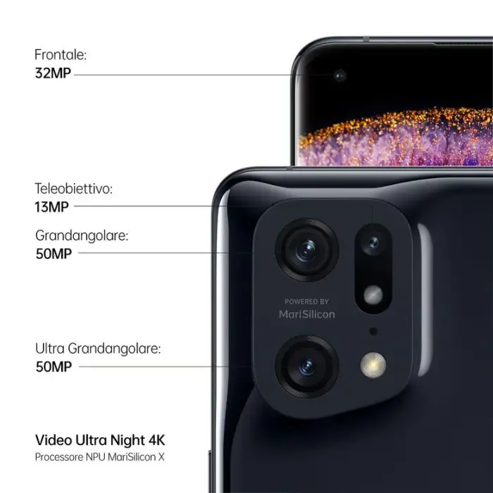 OPPO Find X5 Pro 17 cm (6.7&quot;) Doppia SIM Android 12 5G USB tipo-C 12 GB 256 GB 5000 mAh Nero , 140990 , Immagine 4